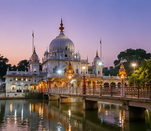 Devi Talab Mandir in Jalandhar Punjab with sacred pond and historic Hindu temple complex